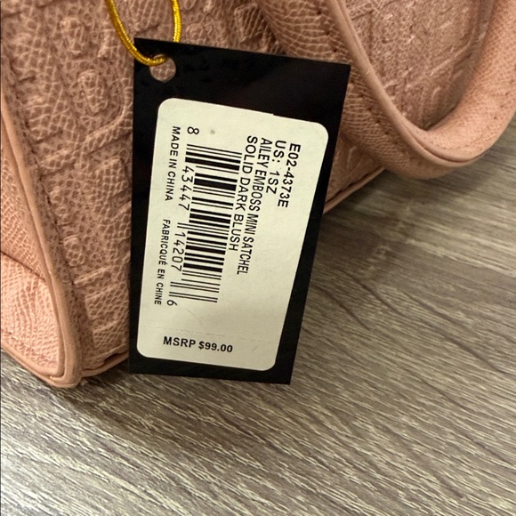 Bebe Dark Blush Mini Satchel with Gold Accents - Picture 8 of 8